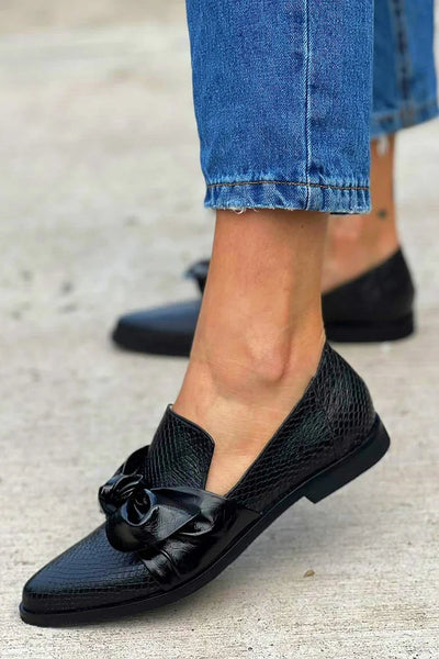 Verane | Mocassins à empeigne pointue avec nœud décoratif