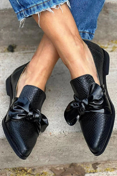 Verane | Mocassins à empeigne pointue avec nœud décoratif