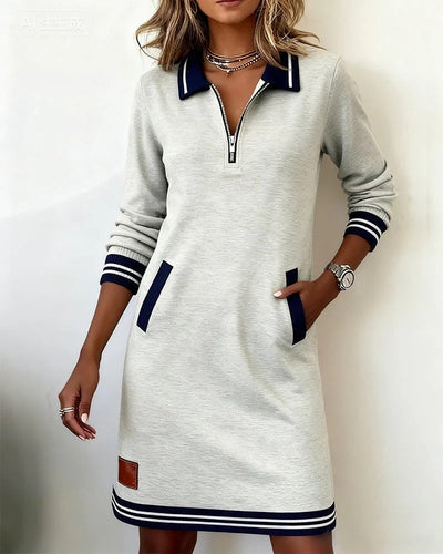 Chic | Robe en Coton à Manches Longues