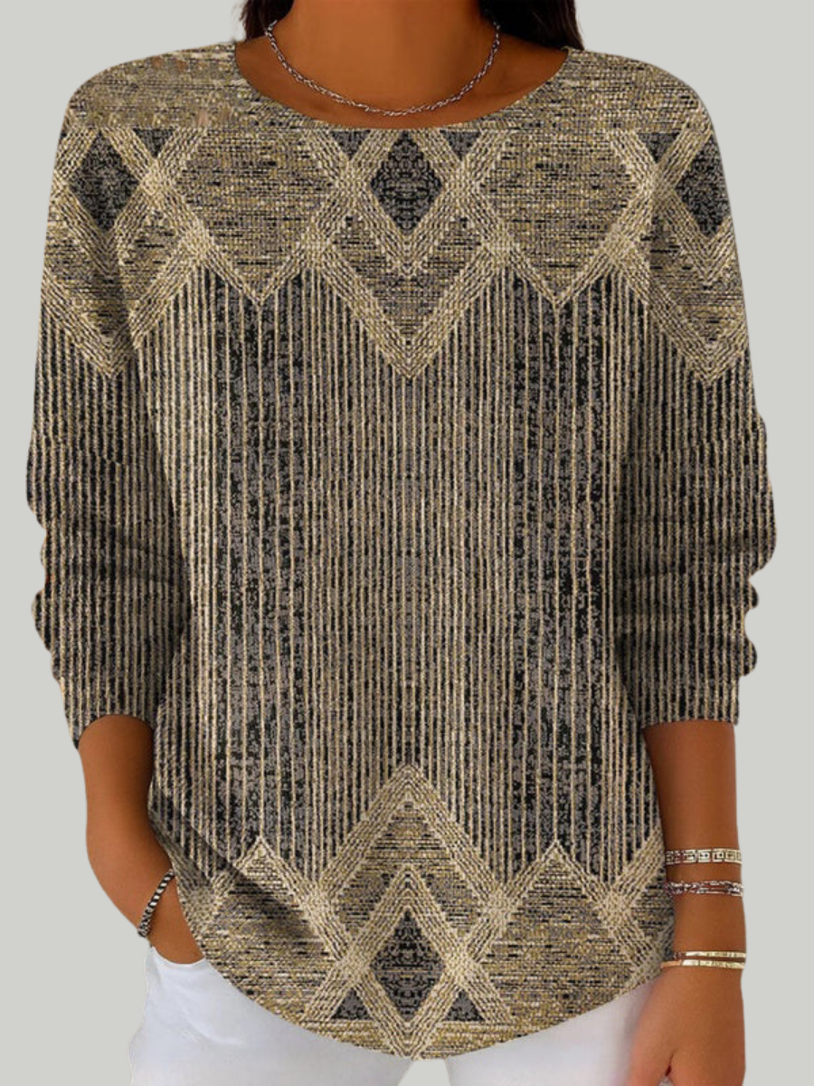 Sofia™ – Pull Vintage à Motifs Géométriques