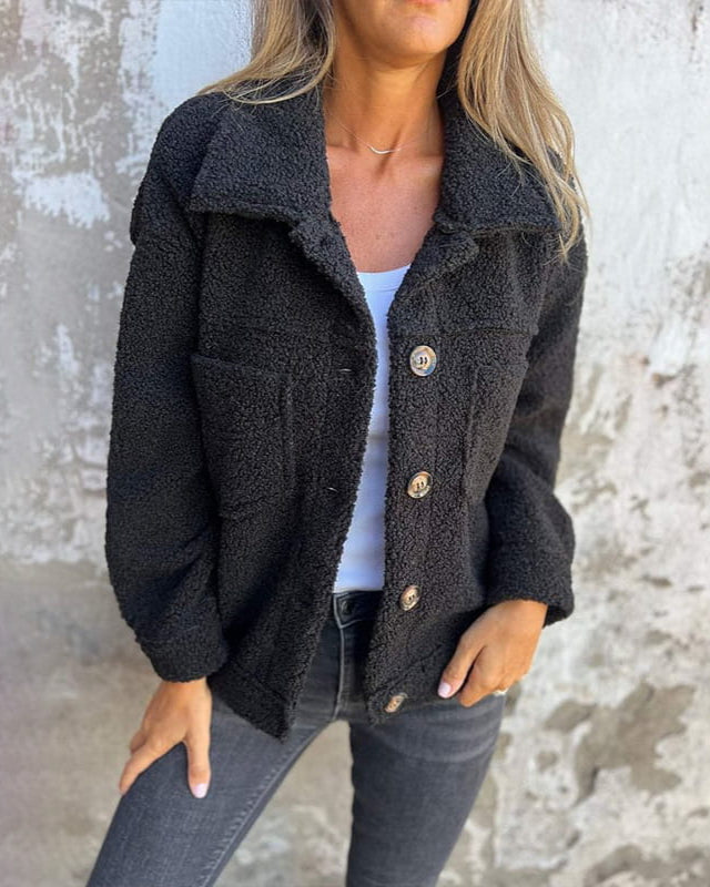 Hélène | Veste courte boutonnée chaude